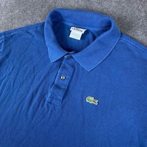 Lacoste Polo Shirt Mens‎ 8 3XL Blue Slim Fit Crocodile Tennis